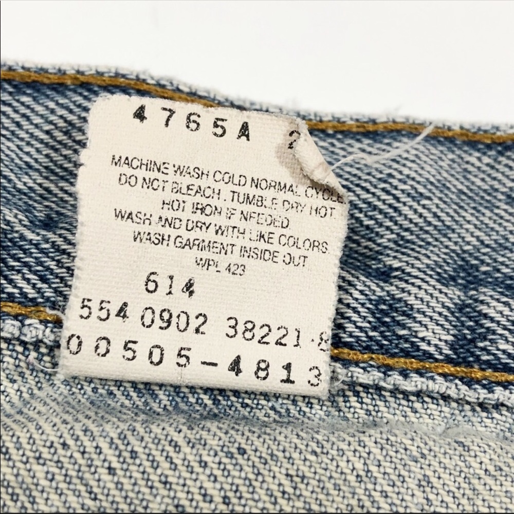Levis 505 High Rise Jeans 36x34 - vintage 90s - Picture 6 of 11